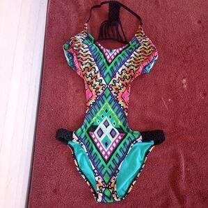 Xhilaration 1 piece multicolor swimsuit size XS